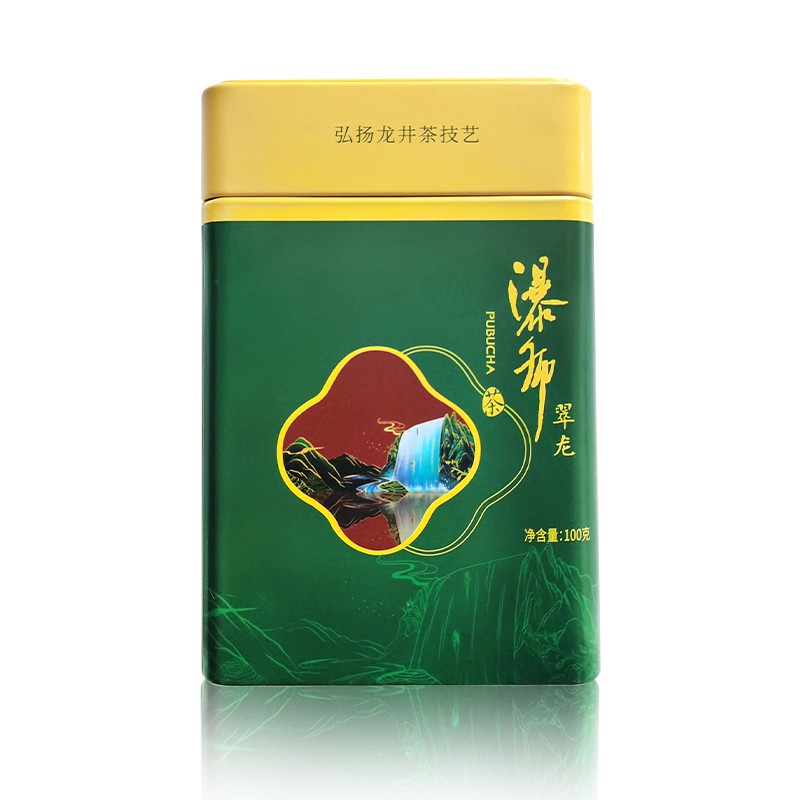 貴州綠茶 安順瀑布茶辦公茶2021新茶 特級(jí)翠龍100克罐裝